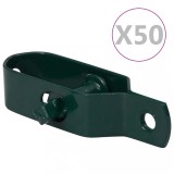 Cumpara ieftin Dispozitiv tensionare s&acirc;rmă gard, 50 buc., verde, oțel, 100 mm