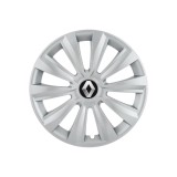 Set 4 capace roti 15 inchi (R15) Delta Gri, Compatibile cu Renault