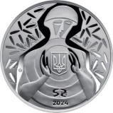 UCRAINA 5 HRIVNE 2024 , Neither Bullet Nor Saber ! UNC in capsula si FOLDER