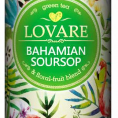 Tub de ceai Lovaré - Bahamian Soursop: Amestec de ceai verde, soursop (graviola) și petale de flori 80 g