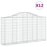 Cumpara ieftin Cosuri gabion arcuite 12 buc, 200x30x100/120 cm fier galvanizat