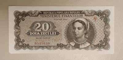 Rom&amp;acirc;nia / RPR - 20 Lei (15 iunie 1950) sU/1 0545039 foto