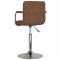 Scaun de bar, maro, material textil - 4
