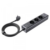 Prelungitor McDodo CH-0620, 3 x Schuko - 1 x USB-A - 2 x USB-C, Negru