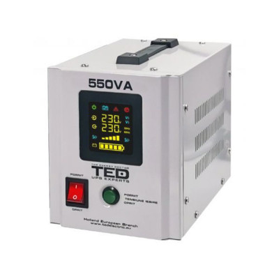 UPS 550VA/300W runtime extins utilizeaza un acumulator (neinclus) TED UPS Expert TED000354 SafetyGuard Surveillance foto