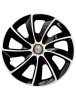 Set 4 Capace Roti 15 inchi Stig Alb-Negru,, Compatibil Cu Alfa Romeo, model Stig Extra Black &amp; White, Autohelix MSA
