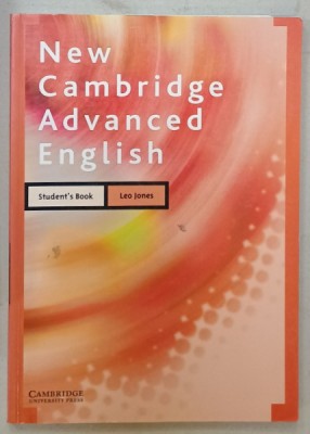 NEW CAMBRIDGE ADVANCED ENGLISH , STUDENT &amp;#039;S BOOK by LEO JONES , 1998 foto