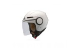 Casca Moto Scuter SMK Streem Alba, Marime S, Open Face, Viziera Anti-zgarieturi, Interior Hipoalergenic, Sistem Ventilatie