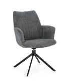 Cumpara ieftin Set 2 fotolii otel negru textil gri Alexander 62x64x92 cm