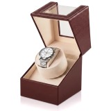Cumpara ieftin Cutie intors ceas automatic iUni, Watch Winder, Maro-Crem