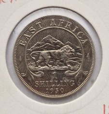 Africa de Est 1 Shilling 1950 moneda necirculata UNC km # 31