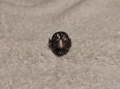 INEL argint YEMENIT etnic TRIBAL ornat SPLENDID cu PIATRA LUNII vechi RAR