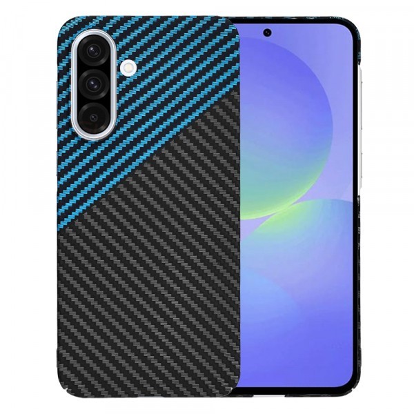 Husa pentru Samsung Galaxy A36 A366, Techsuit, Carbonite FiberShell, Neagra Bleu