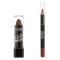 Set Machiaj, Ushas, Matte Lips, Ruj Mat Roșu, Creion de Buze, 2 Bucăți, Ambalaj Brad de Crăciun