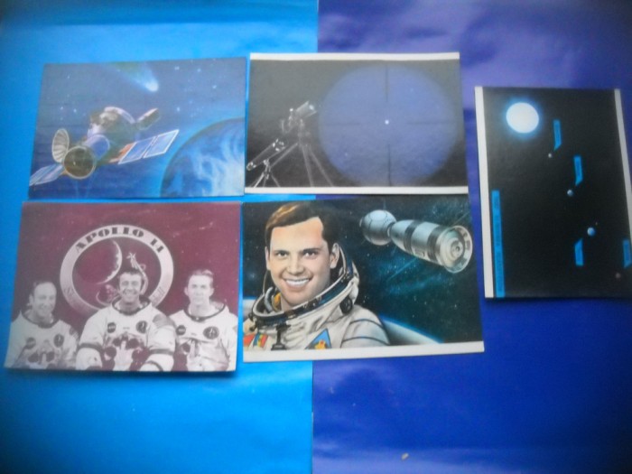 HOPCT LOT NR 916 DUMITRU PRUNARIU SI -COSMOS /SPACE -5 CARTI POSTALE-NECIRCULATE