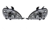 Far Mercedes Clasa Ml (W163) 09.2001-07.2005, model tuning, montare fata, stanga+dreapta, cu lumina de parcare LED; cu lampa ceata LED; H1+H1+LED+PY2