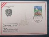 Plic FDC &bdquo;75 Jahre Postbus&rdquo; &ndash; &Ouml;sterreichische Post, Leverkusen 1982 &ndash;A45