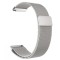 Curea Milanese Loop Slim, compatibila Garmin Forerunner 55, telescoape Quick Release, Argintiu