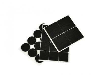 Set protectie pasla autoadeziva, rotunde si dreptunghiulare, 25 x 25 mm / 40 x 40 mm, 28 elemente, Geko G29812 foto