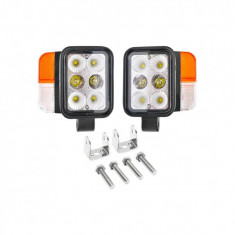 Set faruri universale tractor cu LED pozitie + semnalizare ® ALM