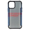Husa iPhone 12 Albastra, TPU+PC, Fibra Carbon, Protectie Premium