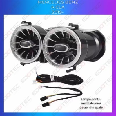Lumini Ambientale ventilatoare spate Mercedes A W177 CLA W118 control pe sistemul original sau telefon CarStore Technology foto