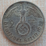 (A552) MONEDA DIN ARGINT GERMANIA - 2 REICHSMARK MARK 1937, LIT. A, NAZISTA, Europa