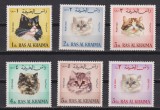 RAS AL KHAIMA 1967 PISICI MI. 161-166 MNH, Nestampilat