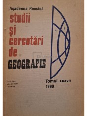 Victor Tufescu - Studii si cercetari de geografie, vol. 37 (Editia: 1990)