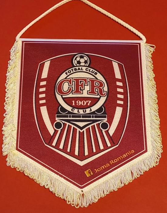 Fanion fotbal - CFR CLUJ (19X15 cm)