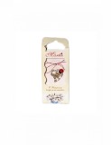Martisor tip brosa cu model inimioara cu trifoi si buburuza pentru 1 si 8 martie