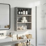 VidaXL Dulap de perete pentru baie cu raft Sonoma gri 40 x 10 x 50 cm 889348