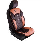 Set huse scaune auto Panda Dubai din textil si piele ecologica, negru-maro