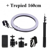 Lampa circulara LED 30 cm diametru,trepied reglabil 160 cm