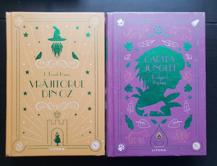 Vrăjitorul din Oz - L. Frank Baum * Cartea Junglei - Rudyard Kipling (ediție cartonată, LITERA, cărți noi)