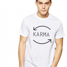 Tricou barbati alb - Karma - M