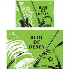 Bloc A4 pentru Desen ECADA, 15 File, 120g/m², Bloc de Desen, Bloc A4 pentru Desen