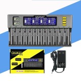 LiitoKala Lii-S12 incarcator profesional cu 12 sloturi independente pentru Li-ion LiFePO4 IMR NiMH 9V Ni-CD