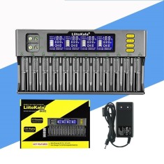 LiitoKala Lii-S12 incarcator profesional cu 12 sloturi independente pentru Li-ion LiFePO4 IMR NiMH 9V Ni-CD