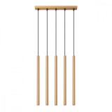 Lampă Suspendată Pastelo De Aur Oțel 5 Becuri Tub Modern De Interior