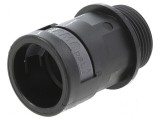 Conectori finali drepţi Filet: PG, exterior poliamidă 6 neagră