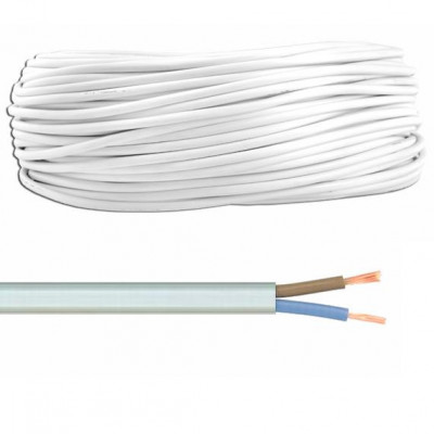Cablu (conductor) electric plat MYYUP 2x0.75, rola 100 metri foto
