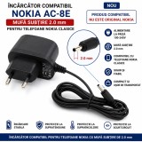 Cumpara ieftin Incarcator Nokia AC-8E Mufa Subtire Compatibil cu 100, 101, 1200, 1616, 2330, 2600, 2700, 3110, 5130, 6300, N70, C2-00, E63, X2