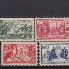 COLONII FRANCEZE SENEGAL 1937 EXPO.INTRNATIONALA PARIS MI. 164-169 MH