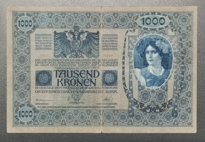 Rom&amp;acirc;nia Austro Ungaria 1000 Kronen 1902 Koroane foto