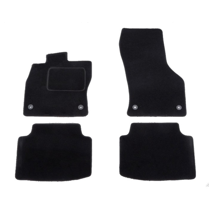 Set covorase auto mocheta Velor VW PASSAT (B8), 08.2014-12.2023, negru,