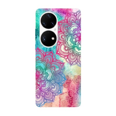 Husa compatibila cu Huawei Nova Y70 model Neon Mandala, Silicon, TPU, Viceversa foto