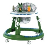 Premergator pliabil cu 6 roti silentioase, sunet si lumini, pentru copii 6 luni+ verde