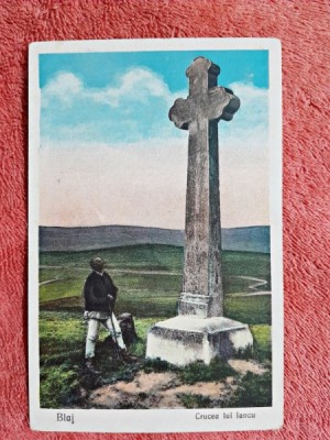 Carte postala, Blaj, Crucea lui iancu, inceput de secol XX foto