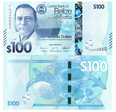 Belize 100 Dollars 2025 P-78 UNC foto